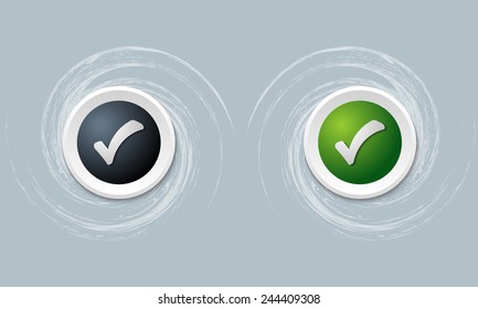 set of two icon and check box