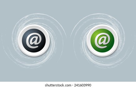 set of two icon and email symbol