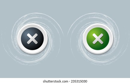 set of two icon and multiplication symbol