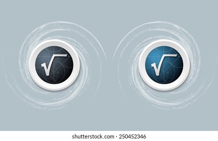 set of two icon and radix symbol