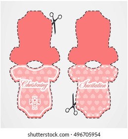 Set of two invitation which can be cut, vector