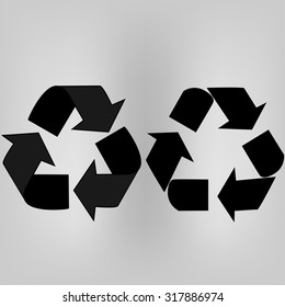 Set of two kinds recycle arrows, vector