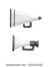 Conjunto de dos altavoces para la ilustración vectorial de uso del cine aislados en fondo blanco