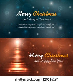 Set of two Merry Christmas cards