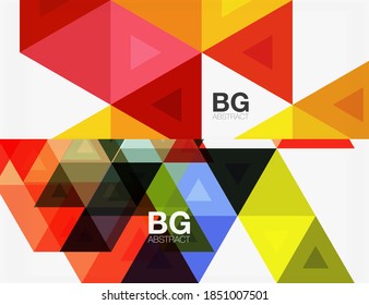 Satz von zwei minimalen geometrischen abstrakten Hintergründen. Vektorgrafik für Cover, Banner, Flyer und Poster und andere Designs
