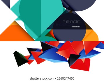 Set of two minimal geometric abstract backgrounds. Vector illustration for covers, banners, flyers and posters and other designs
