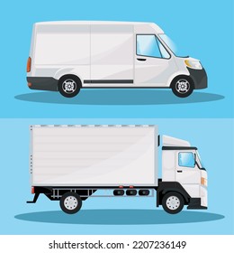 set of two mockup cars