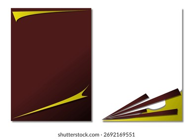 A set of two modern graphic design elements for document decoration.