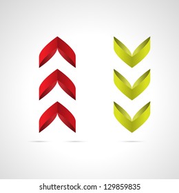 Set of two modern ribbon style arrows / beauty arrows