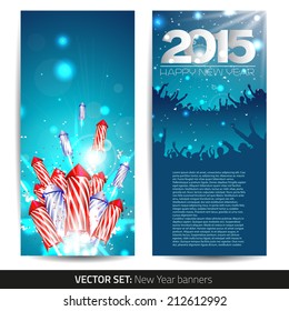 Set of two new year banners - vector