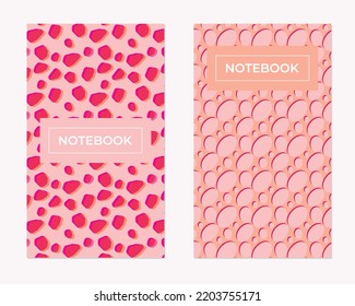 Set of Two Notebook Diary Cover Design, Journal Diary Book Cover Design