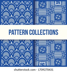 Set of Two Patterns in Flat Design
