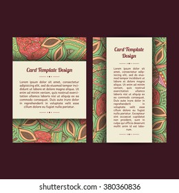Set of two peachy spring universal card template designs, perfect for brochure covers, leaflets, flyers, cards and invitations.