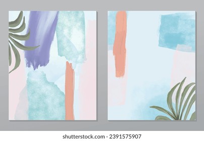 Set two pieces minimal line art flower wall art. Botanical flowers wall print poster. Scandinavian wall decoration home. Can use for wallpaper, wall decor, art deco, background.
