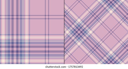 Conjunto de dos patrones rosados sin costura. Para tela, textil, envoltura, cubierta, etc.