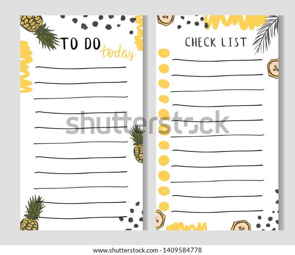 Set Two Printable Template Do Check Stock Vector (Royalty Free ...