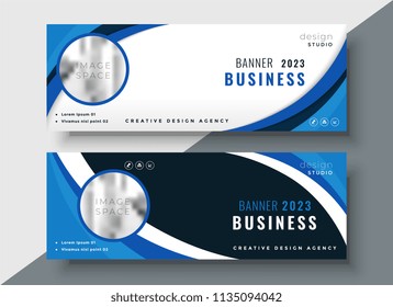 set of two professional corporate business banners design