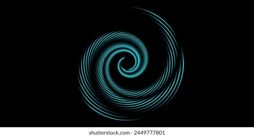 Set of two radial hypnotic spirals, on transparent background