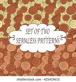 Set of two seamless lace pattern