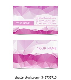 Set of two sided business cards designs