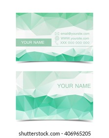 Set of two sided business cards designs