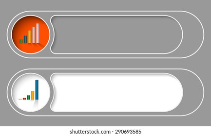 Set of two simple buttons and graph