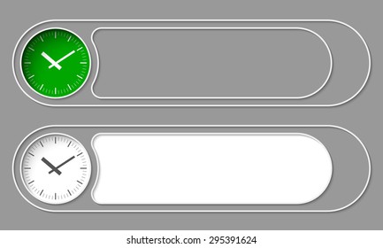 Set of two simple buttons and watches