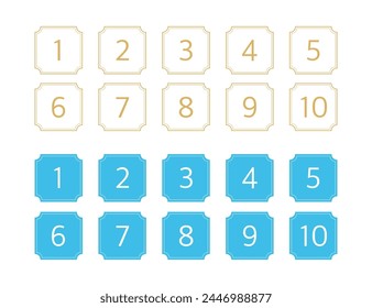 Set of Two Simple Illustrations Using Numbers