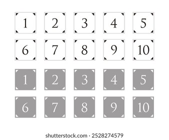 Set of Two Simple Number Designs