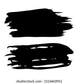 Set of two sketch Scribble Smears. Hand drawn Paint Scribble Stains. Vector illustration.
