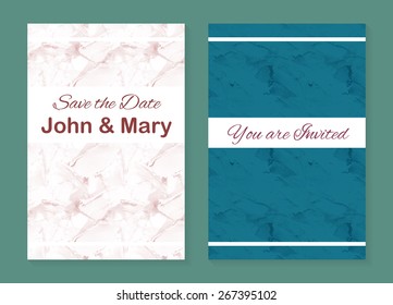 Set of two stylish templates with abstract seamless patterns that can be used as invitations, book covers, etc.