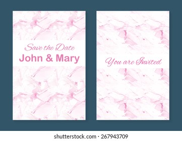 Set of two stylish templates with abstract seamless patterns that can be used as invitations, book covers, etc.