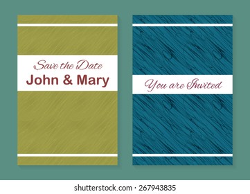 Set of two stylish templates with abstract seamless patterns that can be used as invitations, book covers, etc.