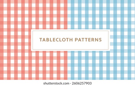 Set of two tablecloth seamless patterns