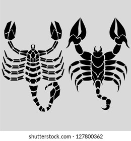 set of two tattoo with scorpions