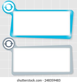 set of two text boxes for text and arrows