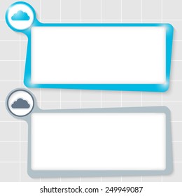 set of two text boxes for text and cloud