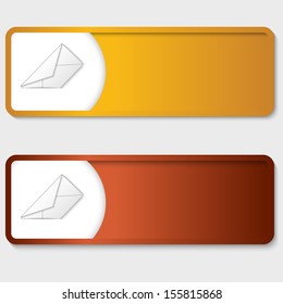 set of two text boxes with envelope