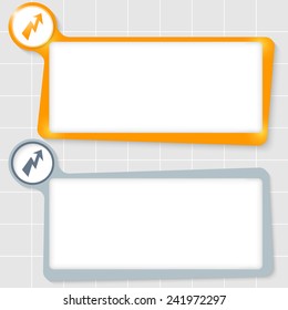 set of two text boxes for text and flash symbol