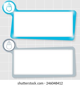 set of two text boxes for text and mouse symbol