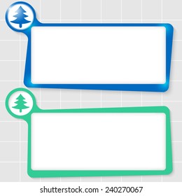 set of two text boxes for text and tree symbol