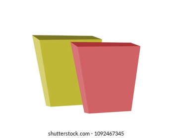 Set of Two Trash cans  - Cartoon Vector Image