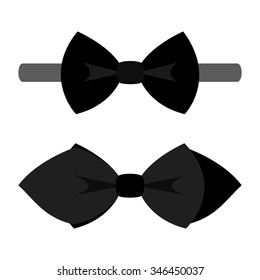 Set of  two trendy men's tie. Men's wardrobe. Vector illustration