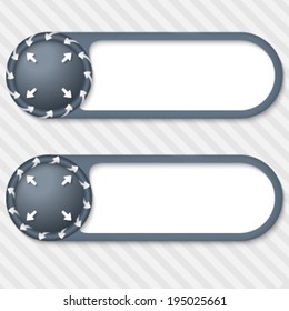 set of two vector buttons with arrows