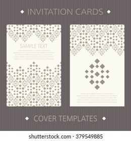 Set of two vector cards. Ethnic design cover template.