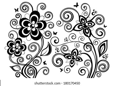 Flower Pattern Background Design Stock Vector (royalty Free) 1241003986 