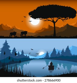 Set of two vector landscapes
