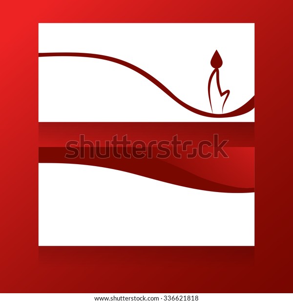 Set of two vector red and white banners with space\
for your text.  Red curves on a white backgrounds, abstract symbol\
of hand with blood drop.