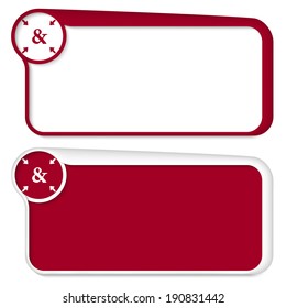 set of two vector text box with arrows and ampersand