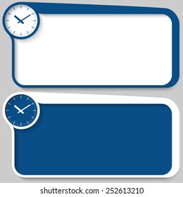set of two vector text box and watches